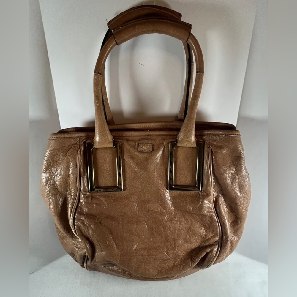 Chloe Cognac Leather Ethel Stachel Handbag PreLoved  Authentic!
